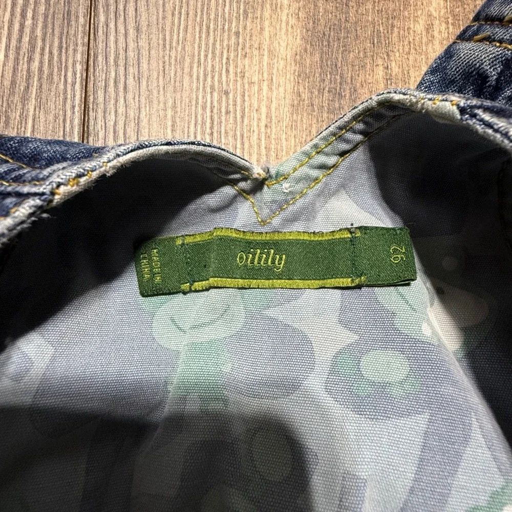 Oilily Kids Denim Overalls Vintage Y2K Streetwear Star Patch Size 92 2T